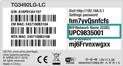 Internet Box - codes wi-fi 